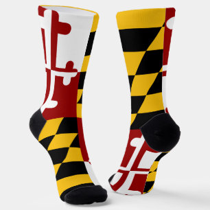 Maryland State flag Socks