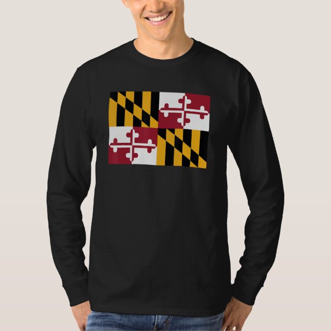 Maryland State Flag State Of Maryland Souvenir Ame T-Shirt (Front)