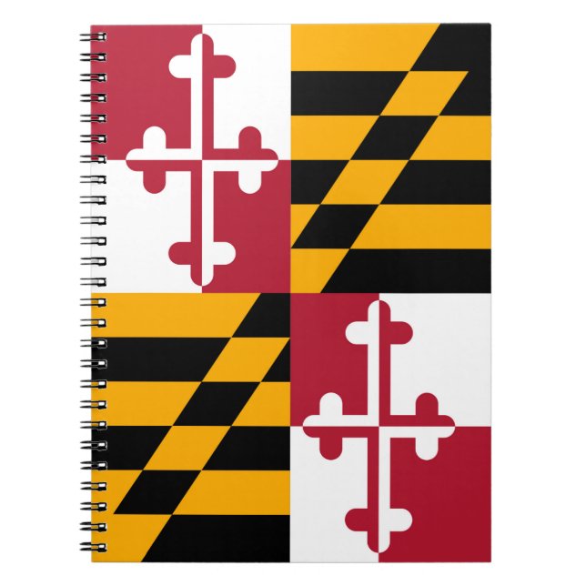 Maryland State Flag Style Decor Spiral Notebook (Front)