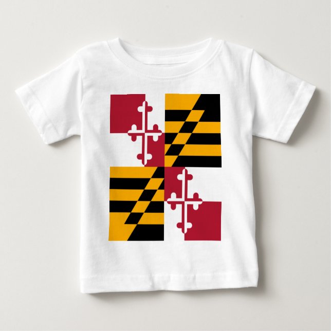 Maryland State Flag Stylish Baby T-Shirt (Front)