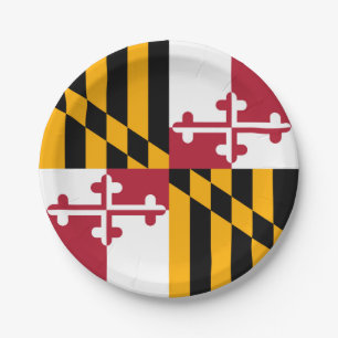 Maryland State Flag Stylish Decor Paper Plate