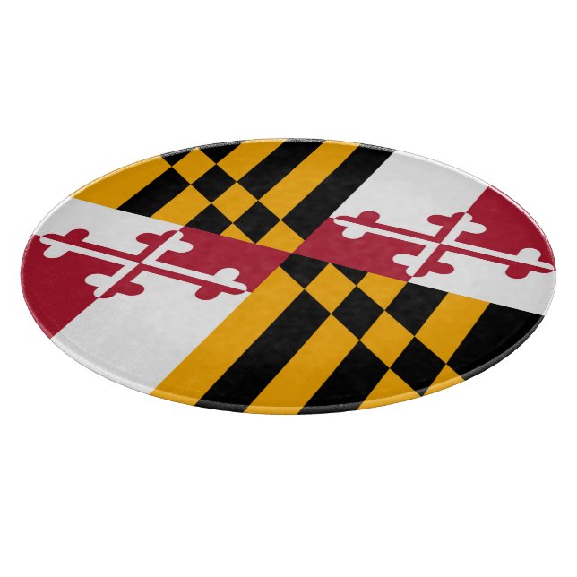 Maryland State Flag Stylish Display Cutting Board (Corner)