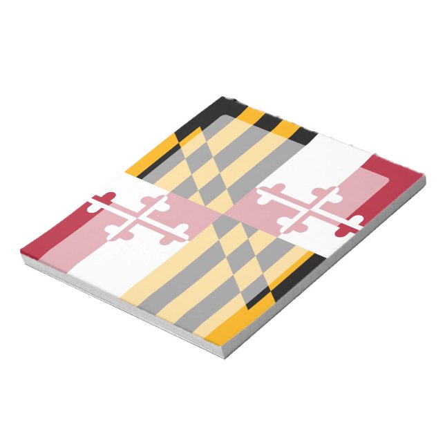 Maryland State Flag Stylish Display Notepad (Rotated)