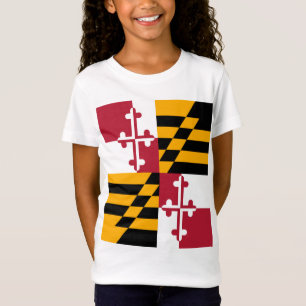 Maryland State Flag Stylish T-Shirt