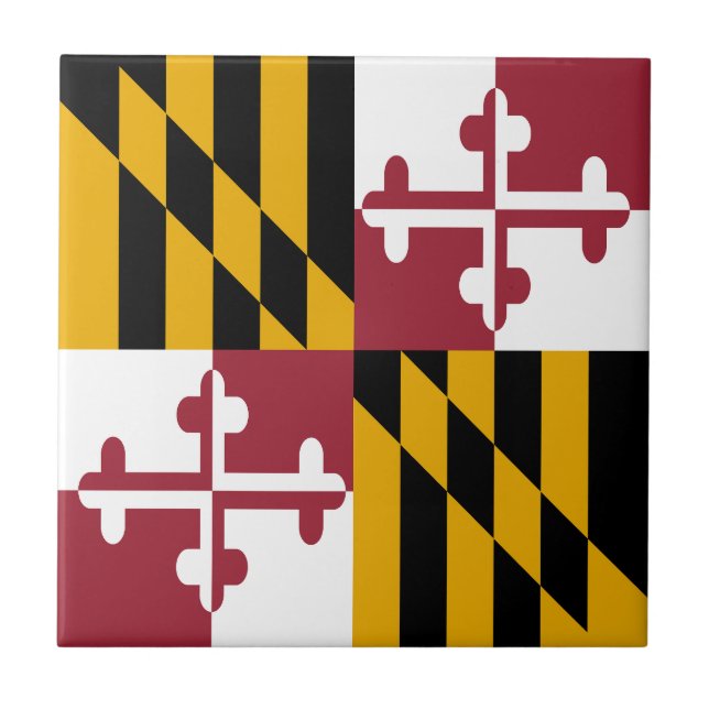 Maryland State Flag Tile (Front)
