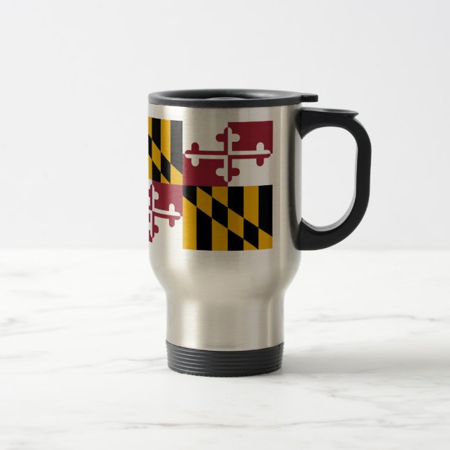 Maryland State Flag Travel Mug (Right)