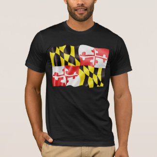 Maryland State Flag Waving T-Shirt