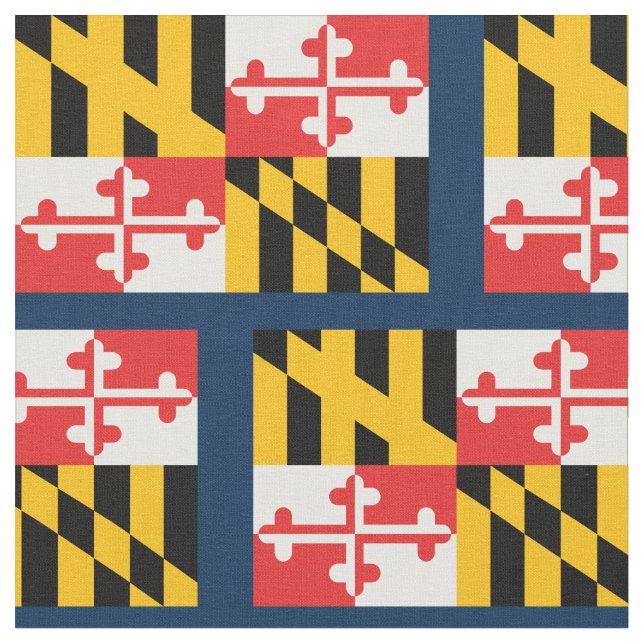 Maryland State Patriotic Flag Fabric (Close Up)