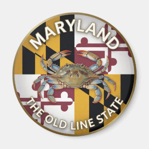 Maryland State Pride Crab Emblem 🦀 Magnet