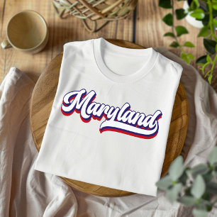 Maryland State Pride Typography Women's T-Shirt