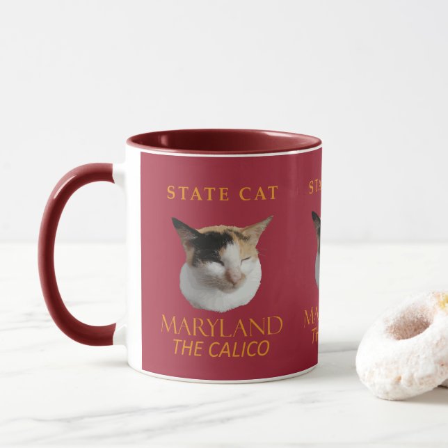 Maryland Territory Cat The Calico Mug (With Donut)