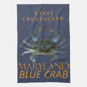 Maryland Territory Crustacean Callinectes sapidus Tea Towel