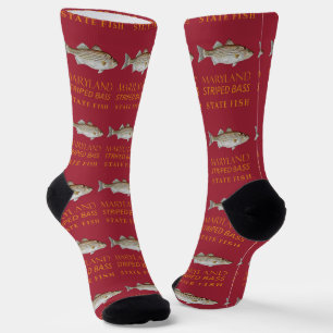 Maryland Territory Fish The Striped Bass Socks