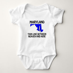 Maryland - Thin Line Between Heaven and Here Baby Bodysuit