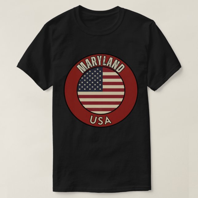Maryland United States of America T-Shirt (Design Front)