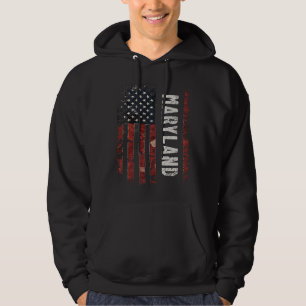 Maryland USA Flag Hoodie