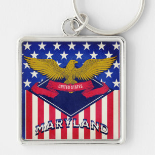 Maryland USA Flag  Key Ring