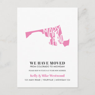MARYLAND We've moved New address New Home   Postcard