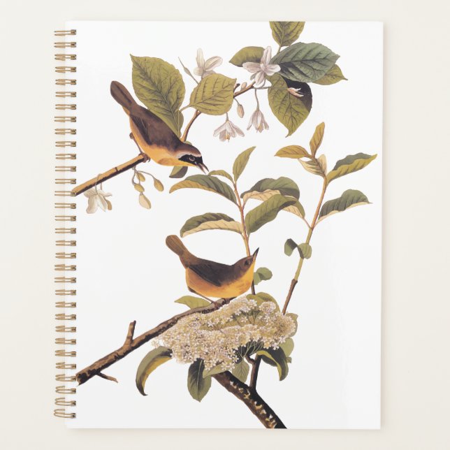 Maryland Yellowthroat Audubon Birds in Olive Tree Planner (Front)