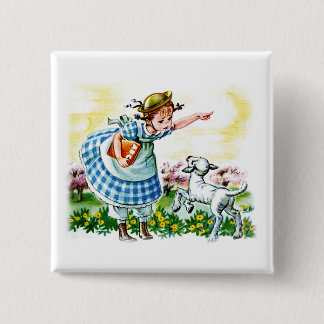 Mary's Lamb 15 Cm Square Badge