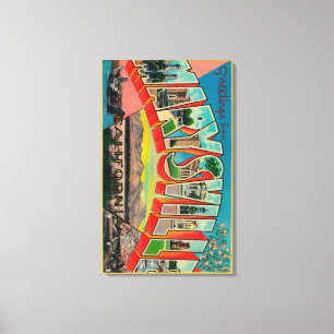 Marysville, California - Large Letter Scenes Canvas Print