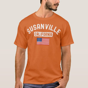 Marysville California USA Flag Vintage Cali Bear R T-Shirt