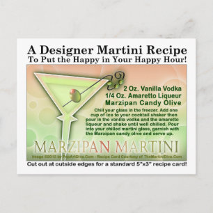Marzipan Martini Recipe Postcard