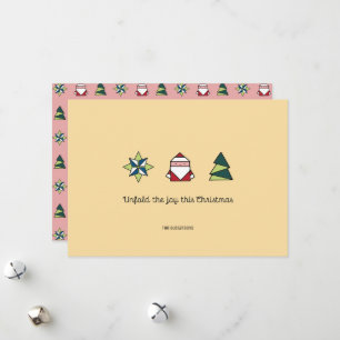 Marzipan Origami Christmas Holiday Card