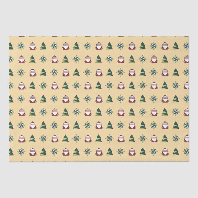 Marzipan Origami Christmas Tissue Paper (Front)