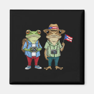 Más Fotos Puerto Rico Rican Flag Funny Sapo Concho Magnet