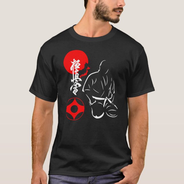 Mas Oyama Seiza - Kyokushin Karate Design T-Shirt (Front)