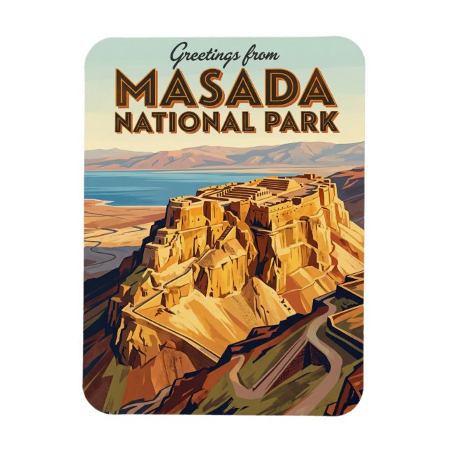 Masada National Park Israel Magnet (Vertical)