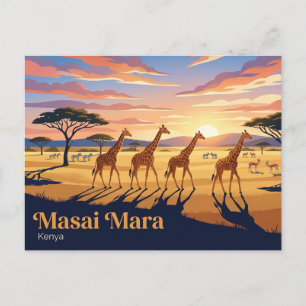 Masai Mara National Reserve Kenya Postcard