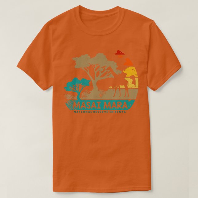 Masai Mara Safari National reserve Kenya Serengeti T-Shirt (Design Front)