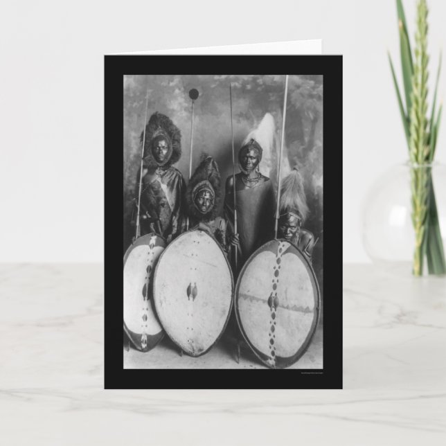 Masai Warriors Kenya, Africa 1920 Card (Front)