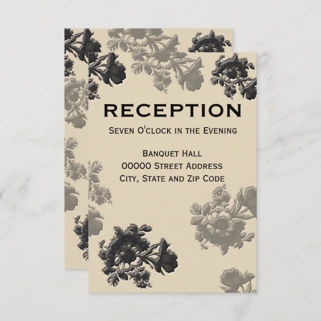 Masala Flora Wedding Reception Invitation (Front/Back)