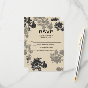 Masala Flora Wedding RSVP Card