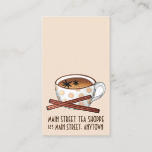 Masala Spiced Chai Tea Shop Teahouse Café Business Card