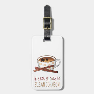 Masala Spiced Chai Tea Teacup Indian Cuisine Luggage Tag
