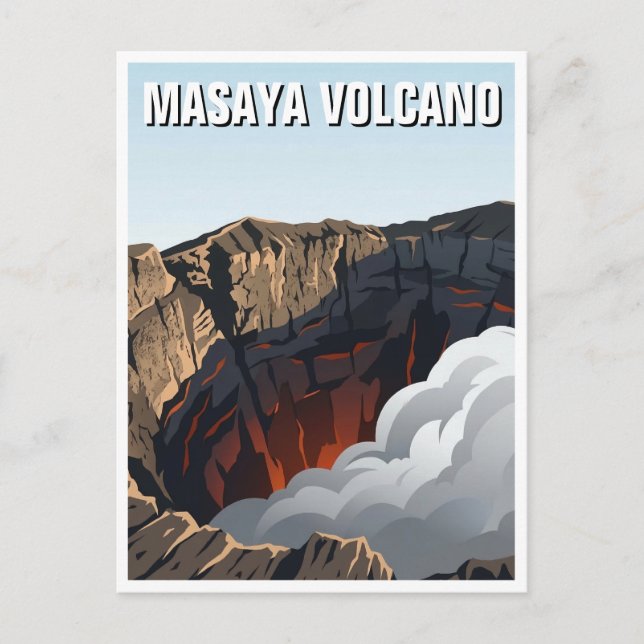 Masaya Volcano Postcard (Front)