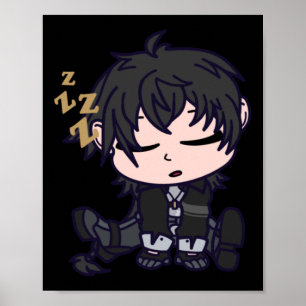 Masc Rover Chibi Wuthering Waves Sticker  Poster