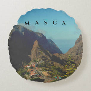 Masca in Spain - With two different sides Round Cushion