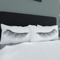 Mascara Lashes Eyes Asleep Black and White Eyelash