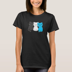 Mascic Flag Pile Pride Lgbtq Cats Cute Mascic Cat T-Shirt