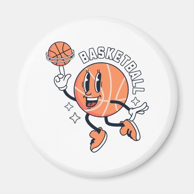 mascot_basket_ball_sport magnet (Front)