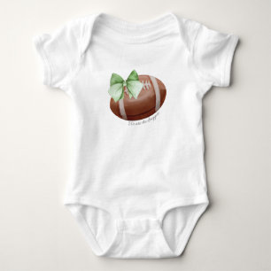 Mascot Bow Cute Football Jersey Baby Bodysuit