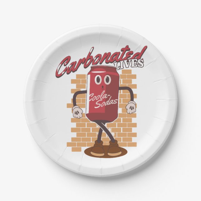 Mascot Drink Cola Paper Plate (Front)