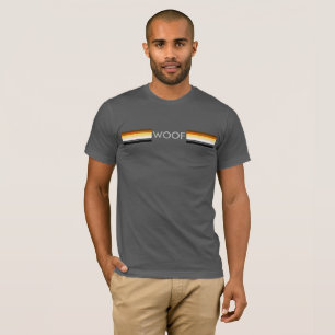 Masculine and Sleek Gay Bear Pride Flag woof T-Shirt