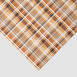 Masculine Autumn Fall Plaid Tissue Paper