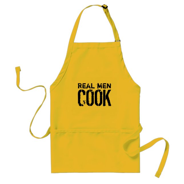 Masculine bbq apron for men | Real men cook (Front)